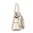 thumbnail image 3 of Pre-Owned Valentino Ivory Mini Rockstud Trapeze Tote Shoulder Bag Studded Calfskin Leather, 3 of 9