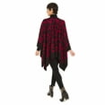 thumbnail image 3 of Women's Shawl Wrap Poncho for Cape Ruana for Travel Plane Blanket, Reversible Open Front Design (PC09-13), 3 of 5