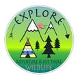 thumbnail image 1 of 5" Happy Camper Explore Adventure Vinyl Sticker, 1 of 1