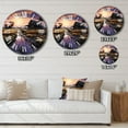 thumbnail image 4 of Designart "Barns Under Evening's Veil" Countryside Oversized Wall Clock, 4 of 5