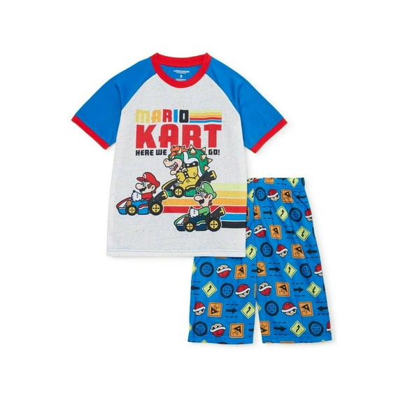 Mario Kart 2 PC Short Sleeve Pajama Set Boy Size 6/7