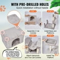 thumbnail image 5 of Cat Tree for Indoor Cats, 72" Cat Tower with 2 Cat Condos, Sisal Scratching Post, Hammock, Top Perch, Jumping Platforms 72" - Light Grey, 5 of 5