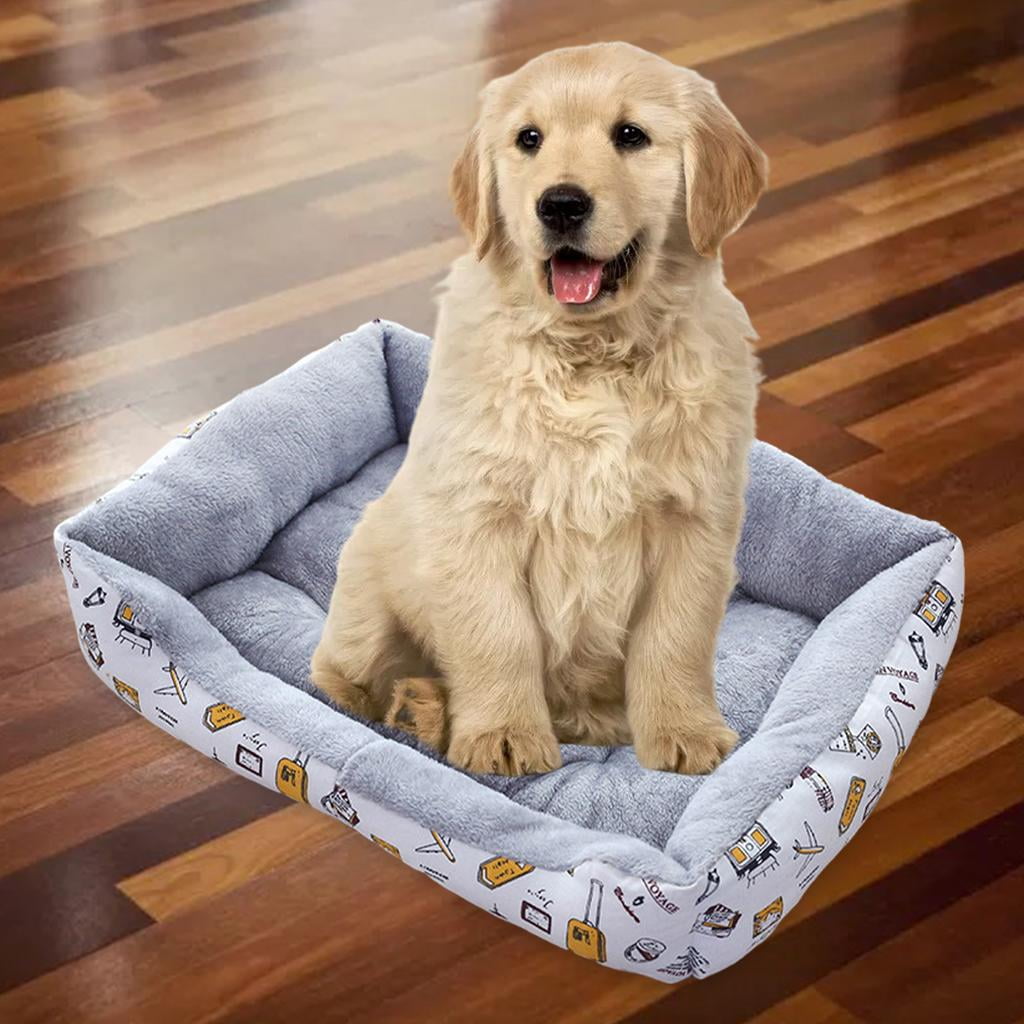 Cat Beds for Indoor Outdoor Small Dog Bed Self Warming Cat Beds Mat Warm Pet Pad Portable Cat Dog Mattress for Medium Small Pets Grey L