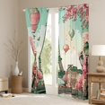 thumbnail image 3 of Manfei Teens Adults Eiffel Tower Curtains Pack of 2 (42x84 Each),Romantic Valentine's Day Curtains Blackout,Chic Floral Flowers Bedroom Curtains,Super Cozy Room Decor, 3 of 6