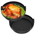 thumbnail image 3 of 2 Pcs Casserole en Silicone pour Friteuse à Air Chaud avec Poignée, Doublure Réutilisable pour Friteuse à Air, Panier en Silicone Résistant à la Chaleur pour Friteuse à Air, Moule de Cuisson, Accessoires Pliants pour Friteuse à Air, Doublures pour Four et Micro-Ondes, 3 of 11
