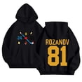 thumbnail image 3 of Heated Rivalry Chandail à Capuchon Style Hockey avec Imprimé ROZANOV 81 et Bâtons Croisés Graphique Chandail Heated Rivalry Design Marine TG, 3 of 7