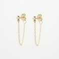 thumbnail image 1 of Aggie CZ Chain Stud Earrings, 1 of 4