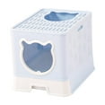 thumbnail image 2 of Bandeja de Arena para Gatos Salvador inodoro Cerrado Reutilizable Plegable con Pal azul, 2 of 10