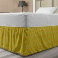 thumbnail image 1 of Leaves Bed Skirt, Hand Drawn Oak Leaf and Ahorn Trees Sketch Style Illustration, Elastic Bedskirt Dust Ruffle Wrap Around for Bedding Decor, 4 Sizes, Earth Yellow Multicolor, by Ambesonne, 1 of 2