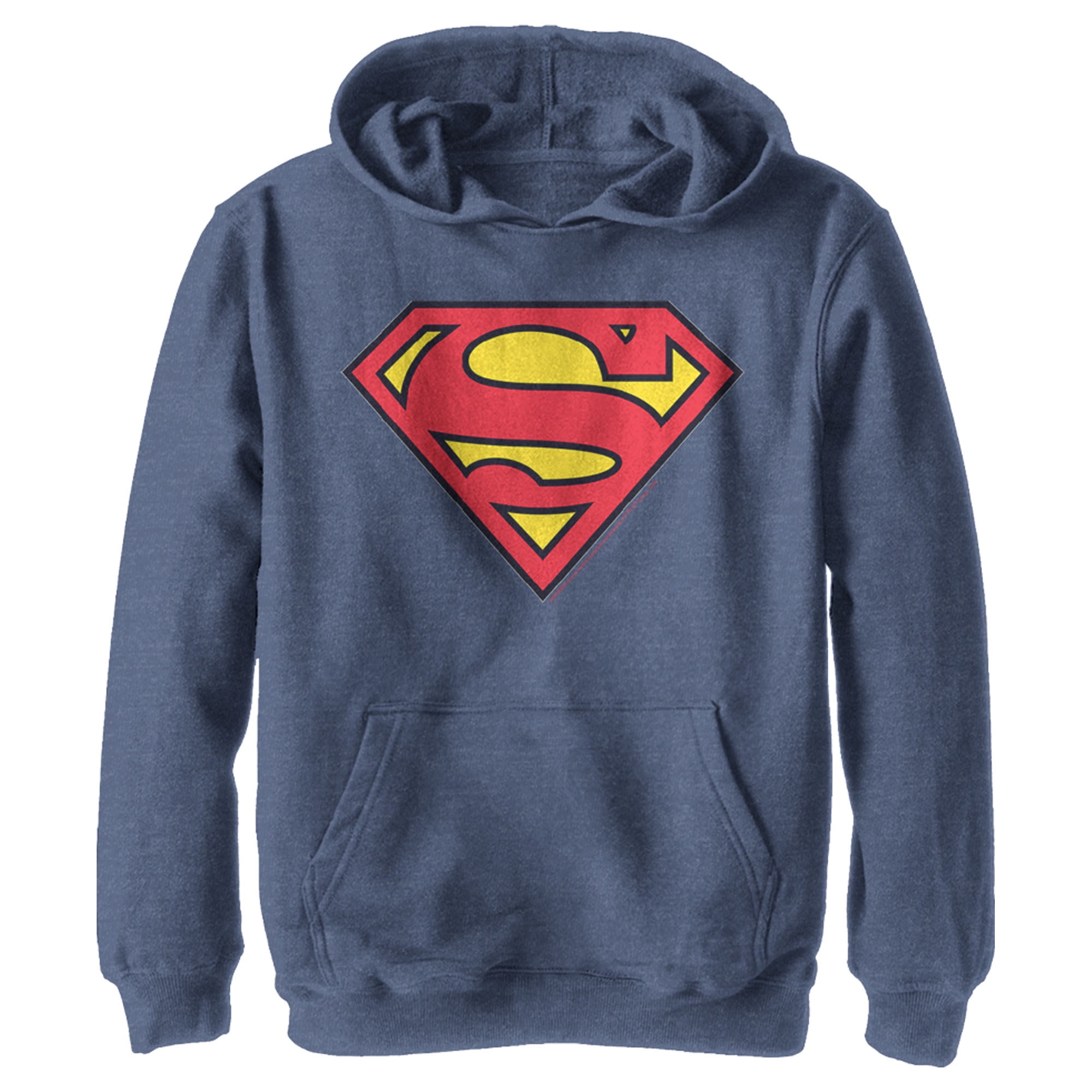Boy's Superman Classic Logo Pull Over Hoodie Black X Large Boy's Superman Classic Logo Pull Over Hoodie Black X Large