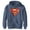 Navy Blue Heather, variant on Boy's Superman Classic Logo Pull Over Hoodie Black Medium