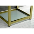 thumbnail image 3 of Kingston Brass VWP2522B7 Quadras 25" Ceramic Console Sink with Steel Base and Glass Shelf (1-Hole), White/Brushed Brass, 3 of 7