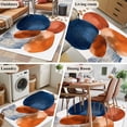thumbnail image 5 of 3'x5' Area Rugs, Navy Blue Burnt Orange Indoor Outdoor Area Rug for Living Room Bedroom, Vintage Artwork Geometric Washable Bathroom Rugs Kitchen Floor Carpet Mats Home Decor Aesthetic, 5 of 8