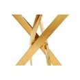 thumbnail image 3 of Modrest Pyrite Modern Glass & Stainless Steel Console Table in Gold/Clear, 3 of 4