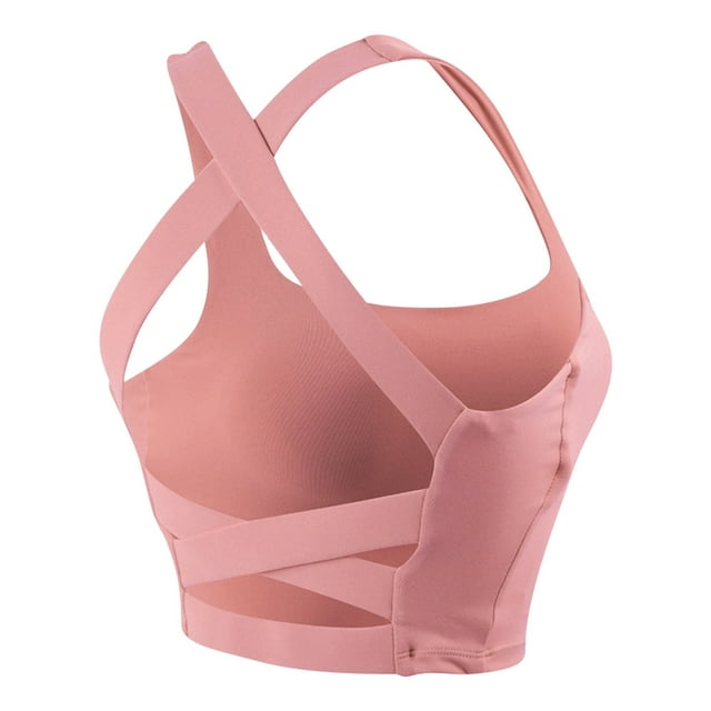 Everyday Bras for Women Padded Bra Feature V-Neck Strapless Bra Style W-829 Pinks L