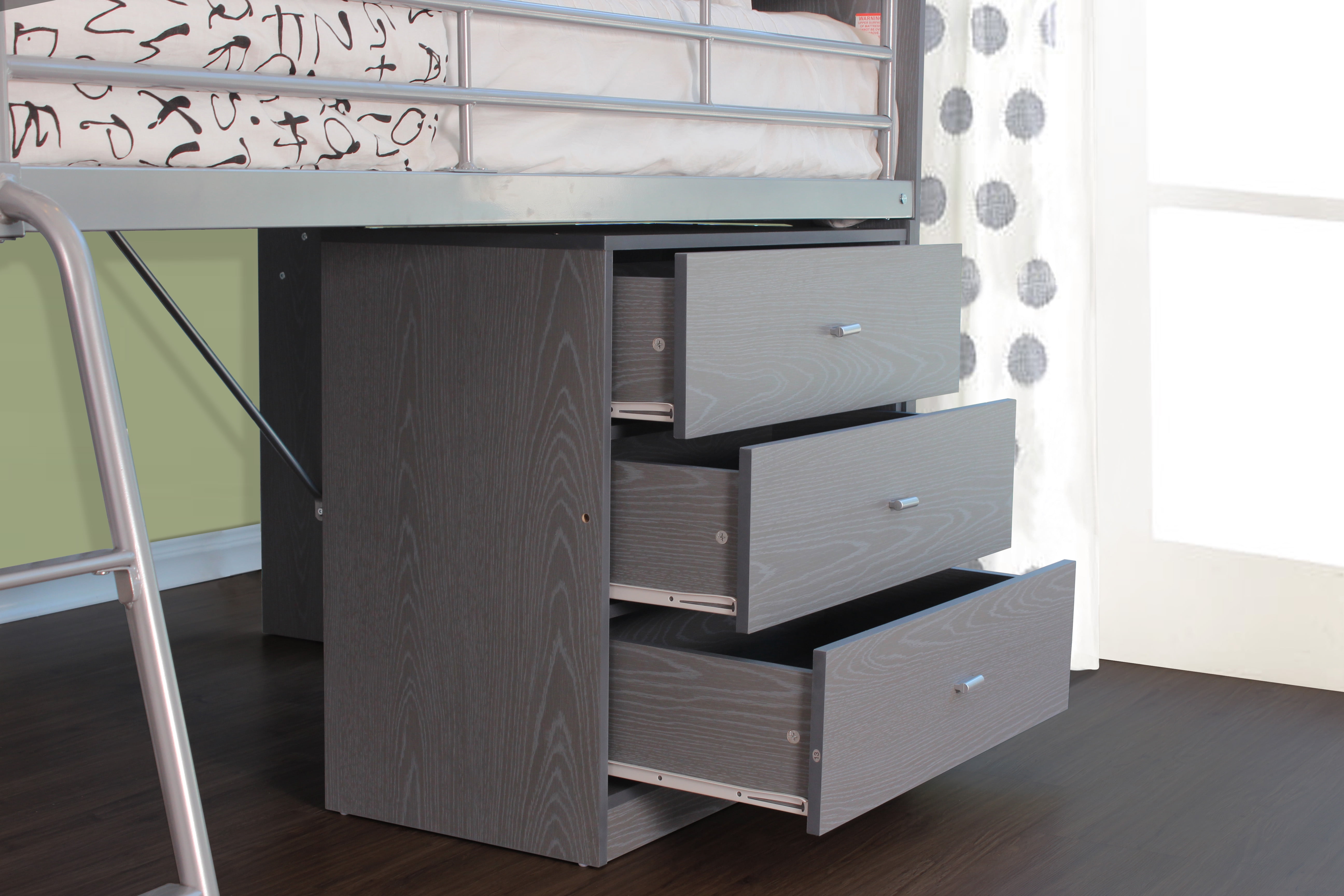 Alcester twin low loft bed with drawers deals
