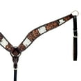 thumbnail image 2 of Hilason Western Horse Floral Hand Carved American Leather Breast Collar Brown, 2 of 3