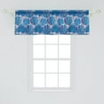 thumbnail image 2 of Ambesonne Tropical Window Valance, Exotic Palm Monochrome, 54" X 18", Blue Pale Pink, 2 of 3
