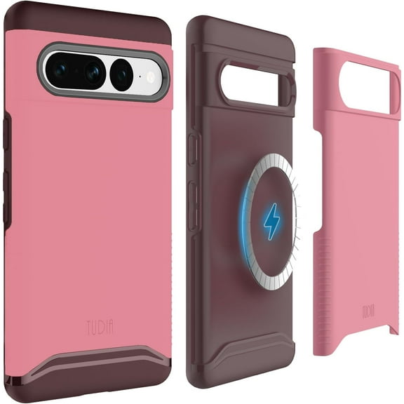 TUDIA Merge Google Pixel 7 Pro Case (2022) Magsafe Compatible Heavy Duty - Smokey Pink