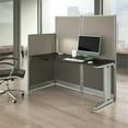 thumbnail image 2 of Office in an Hour 65W Straight Cubicle Desk in Mocha Cherry - Engineered Wood, 2 of 14