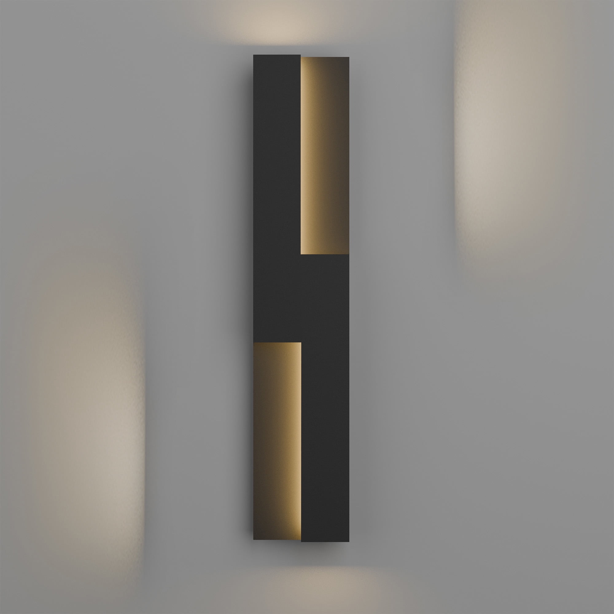 23.6" Modern Black Integrated LED Wall Sconce, Waterproof Indoor Outdoor Wall Light Fixture for Home Patio Porch Garage Entryway Hallway Bedroom Decor