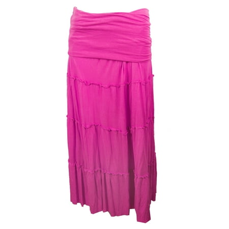I-N-C Womens Tiered Maxi Skirt