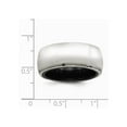 thumbnail image 7 of Edward Mirell Black Titanium & 925 Sterling Silver Polished Domed Ring Size: 12; for Adults and Teens; for Women and Men, 7 of 7