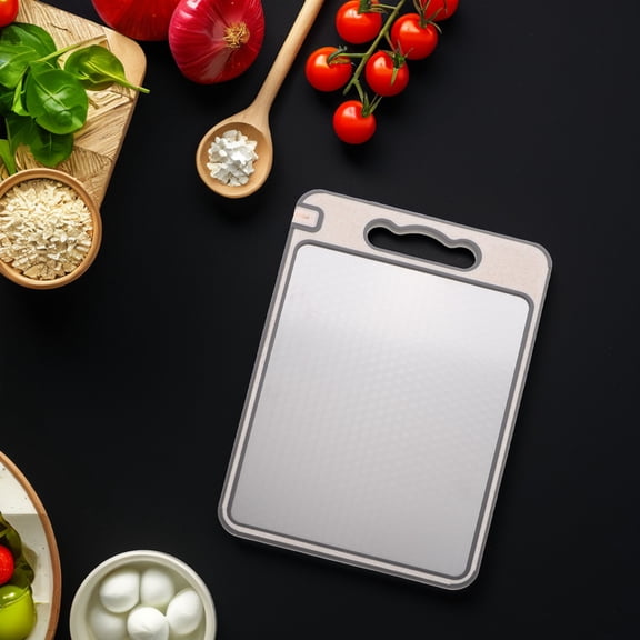 Baluue Double-Sided Stainless Steel Kitchen Cutting Board for Meat, Fruits, Vegetables - and Easy to Clean