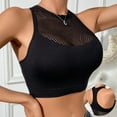 thumbnail image 5 of Women Sexy Tank Tops Fishnet Hollow Out Sports Off Shoulder Crop Top Female Outwear Stretch Comfortable Casual Tanks Chic Vest, 5 of 8