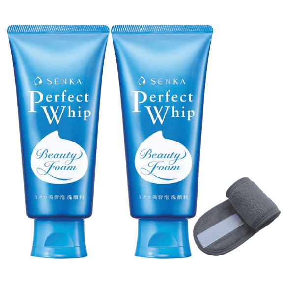 Senka Perfect Whip Beauty Foam Facial Cleanser, 120g, Pack of 2, Gentle Cleansing Face Wash