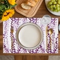 thumbnail image 4 of Purple Weeping Eucalyptus Placemats Set of 8, Spring Summer Farmhouse Leaves Placemats for Dining Table, Place Mats for Kitchen Tabletop, Waterproof Wipeable Dining Table Mats Set, 4 of 9