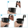 thumbnail image 4 of Uxcell 4 Inch Hanging Flower Pots Bucket, Metal Iron Bucket with Detachable Hook Drain Hole, Black 2Pcs, 4 of 6