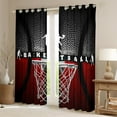thumbnail image 5 of Erosebridal Basketball Curtains & Drapes,Ball Games Sports Blackout Curtains,Basketball Hoop Window Curtains,Red Black Basketball Window Treatments 2 Panels 42"Wx84"L, 5 of 6