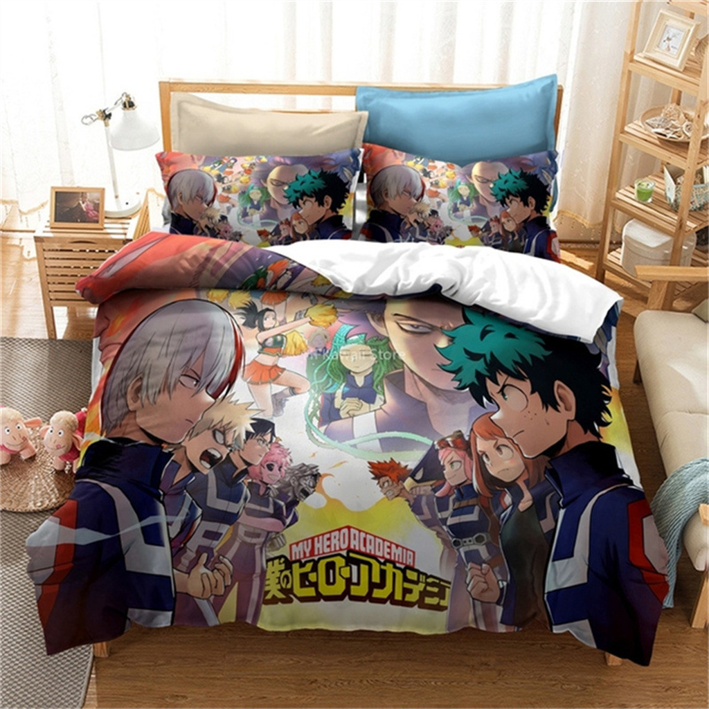 My Hero Academia Bedding Bed Set Twin Full Queen King Size Soft Microfiber Anime 1 Duvet Cover 2