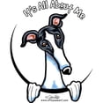 thumbnail image 2 of CafePress - White Black Greyhound IAAM -  Round Wood Ornament 4", 2 of 2