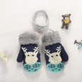 thumbnail image 2 of Toddler Kids Warm Winter Gloves Cute Infant Baby Boys Girls Thick Fleece Lined Full Finger Ski Snow Gloves Mittens, 2 of 5