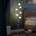 thumbnail image 4 of 59" Steel Six Light LED Novelty Floor Lamp With Colorful Funky Floral Shades, 4 of 7