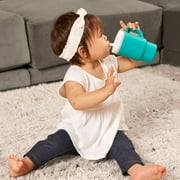 Infantino My 1st Tumbler – Adorable 9 oz. Training Cup with Toddler-Friendly Straw and Handle, Aqua
