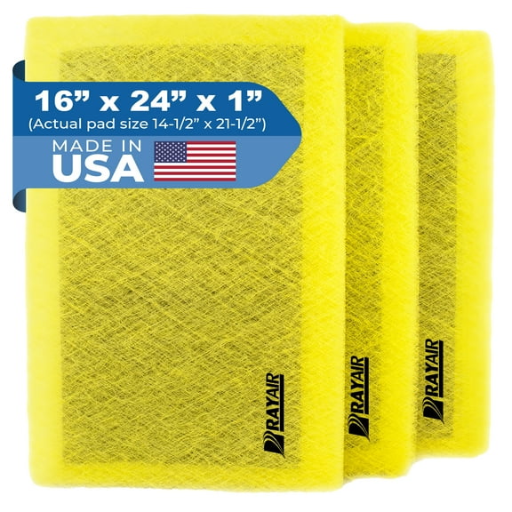 RAYAIR SUPPLY 16x24 Replacement Filter Pads Compatible with MicroPower Guard Air Cleaner 16x24 Refills (3 Pack)