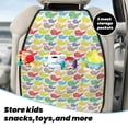 thumbnail image 5 of Naloa Colorful Snails 2Pcs Anti-Kick Back Seat Cover Kick Mat, Car Seat Protector with 3 Storage Pockets, 5 of 8