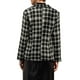 thumbnail image 3 of Blazers de tweed a cuadros para mujer con solapa de muesca 2025, chaquetas de traje de una botonadura, casual de negocios, talla XL, negro, 3 of 5