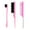Pink, variant on 3Pcs/Set Hair Styling Comb Kit with Double-side Edge Control Teasing Bristle Brush Rat Tail Women Comb Back Brushing Combing Braiding Slicking Styling Brush