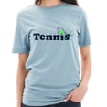 thumbnail image 3 of Oversized Tennis Ball and Rack Graphic Design Ring Spun Combed Cotton Short Sleeve Deluxe Jersey T-Shirt - Blue Mist XL, 3 of 4