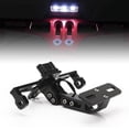 thumbnail image 3 of Universal motorcycle license plate frame with adjustable bracket for silver LED turn signals, 3 of 5