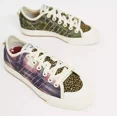 thumbnail image 1 of Ad-id-as Mens Nizza RF Shoes Lace up Sneakers SIZE 10.5, Plaid/Leopard/Camo, NWOB, 1 of 6