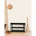 thumbnail image 2 of Banc de Rangement pour Chaussures Rembourré en Tissu, Étagère à Chaussures, Banc d'Entrée, Charbon, 2 of 3