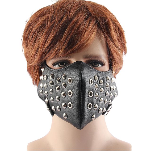 de media cara Motocicleta Biker Hockey ejercicio de invierno Masquerade Cosplay Colcomx Máscara facial punk biker