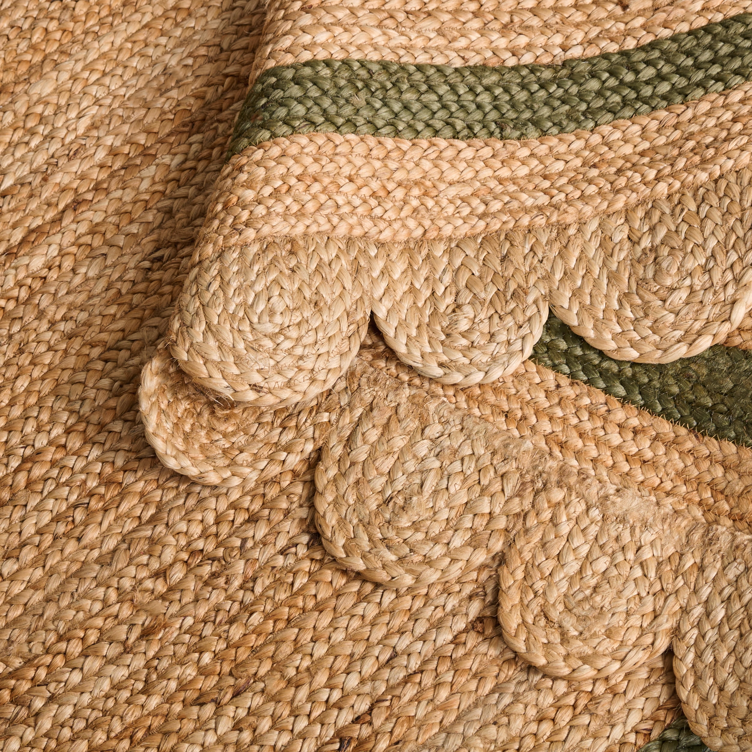 Safavieh Natural Fiber Archibald Bordered Area Rug, Natural/Olive, 6' x 9'