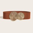 thumbnail image 6 of Korean Women Wide Belt Wide Stretch with Buckle Decorative for Dress Accessories Brown, 6 of 8