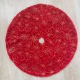 thumbnail image 3 of Christmas Tree Skirt for Xmas Tree Holiday Party Decorations White Plush Silver Sequin Snowflake, 3 of 5